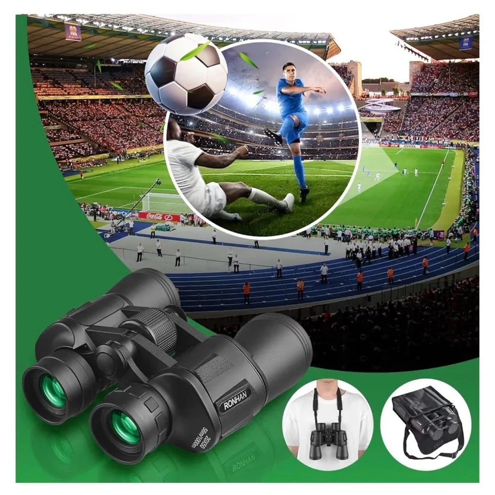 Black Binoculars for Adults High Powered